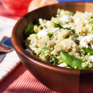Quinoa Salad with feta and garden herbs